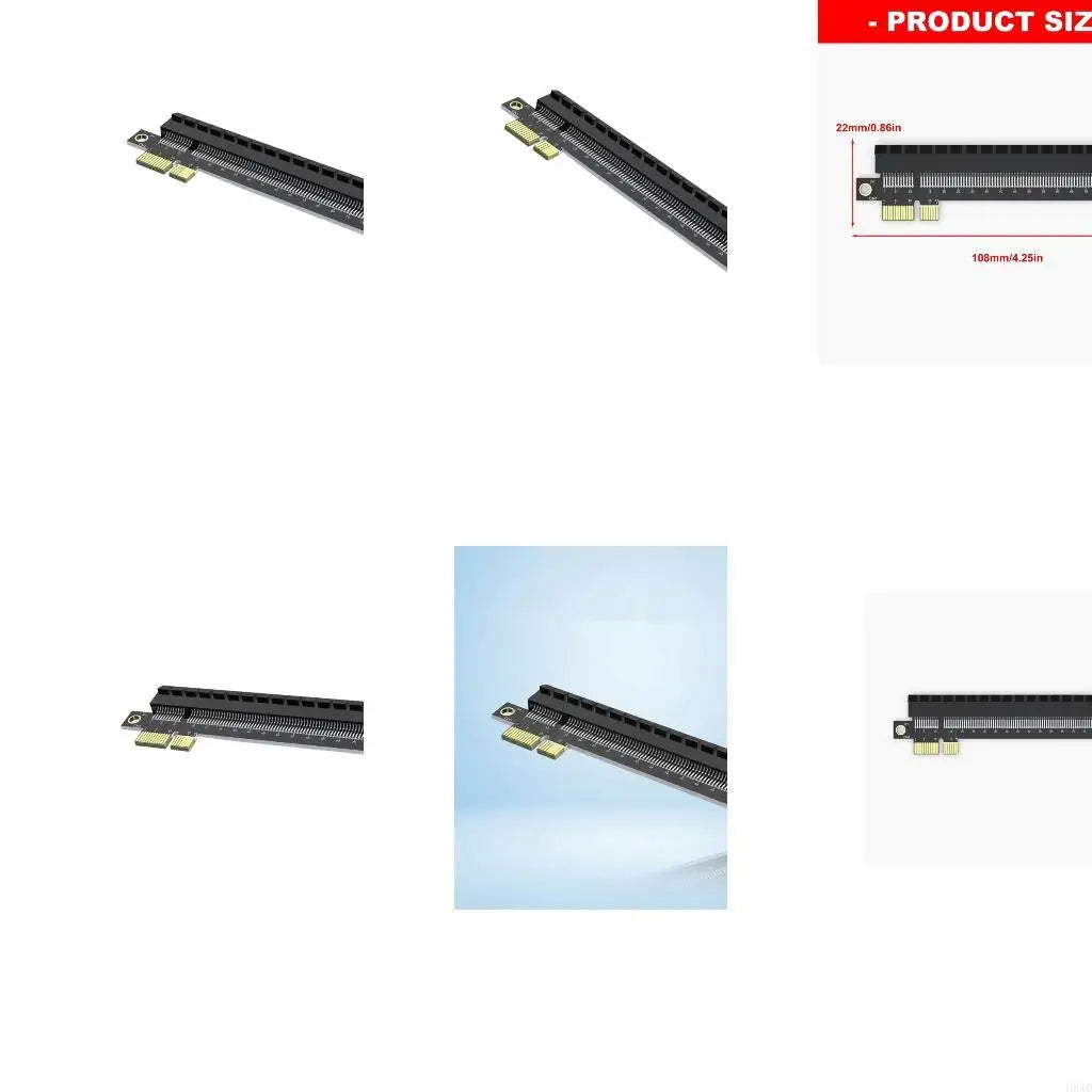 PCIe x1 to x16 Slot Expansion Adapter Card | Gold Contact