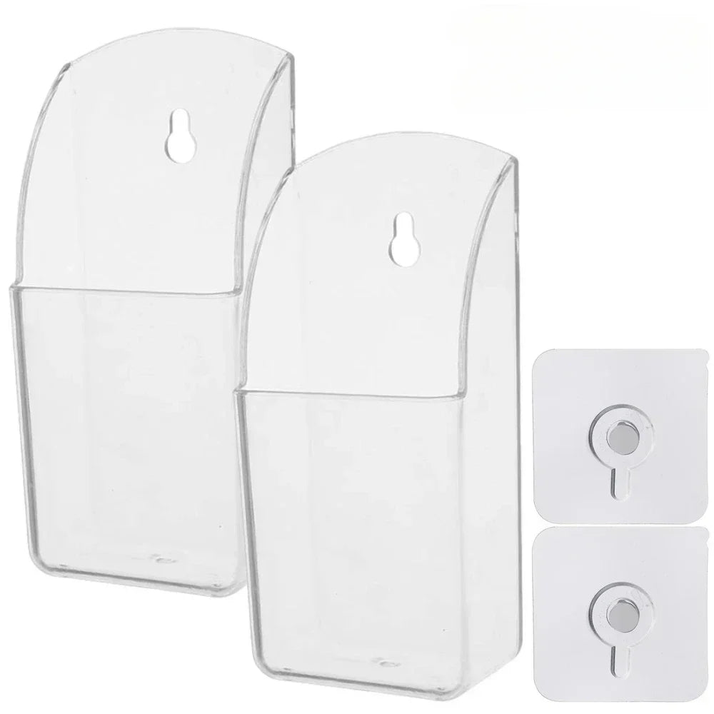 Wall Mount Remote Control Holder – Clear Acrylic Storage Box