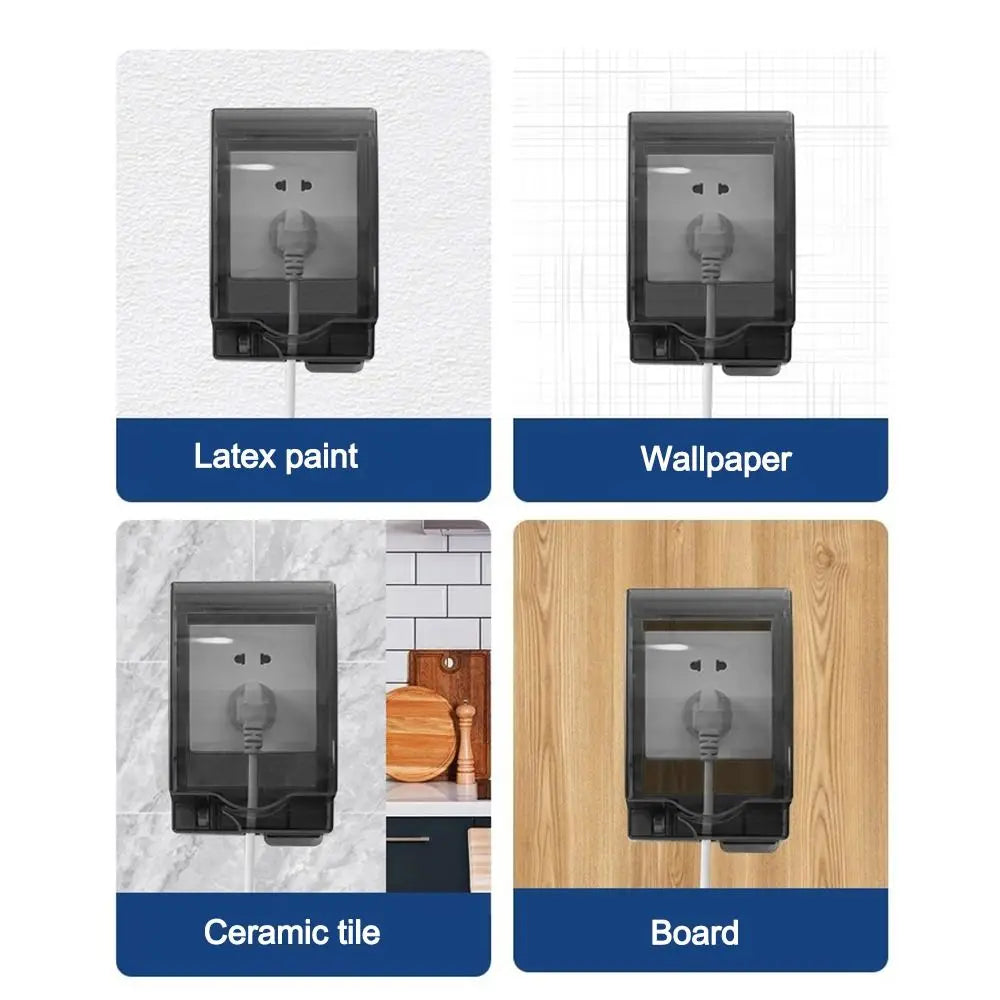 Waterproof Outlet Cover Box | Transparent Self-Adhesive Plug Guard