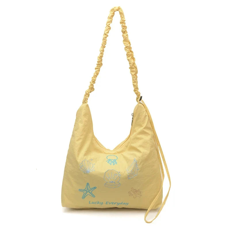 Korean Minimalist Canvas Tote Large Capacity Crossbody Bag