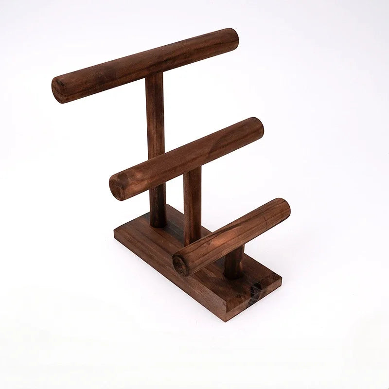 3-Tier Solid Wood Bracelet Stand & Jewelry Display Rack