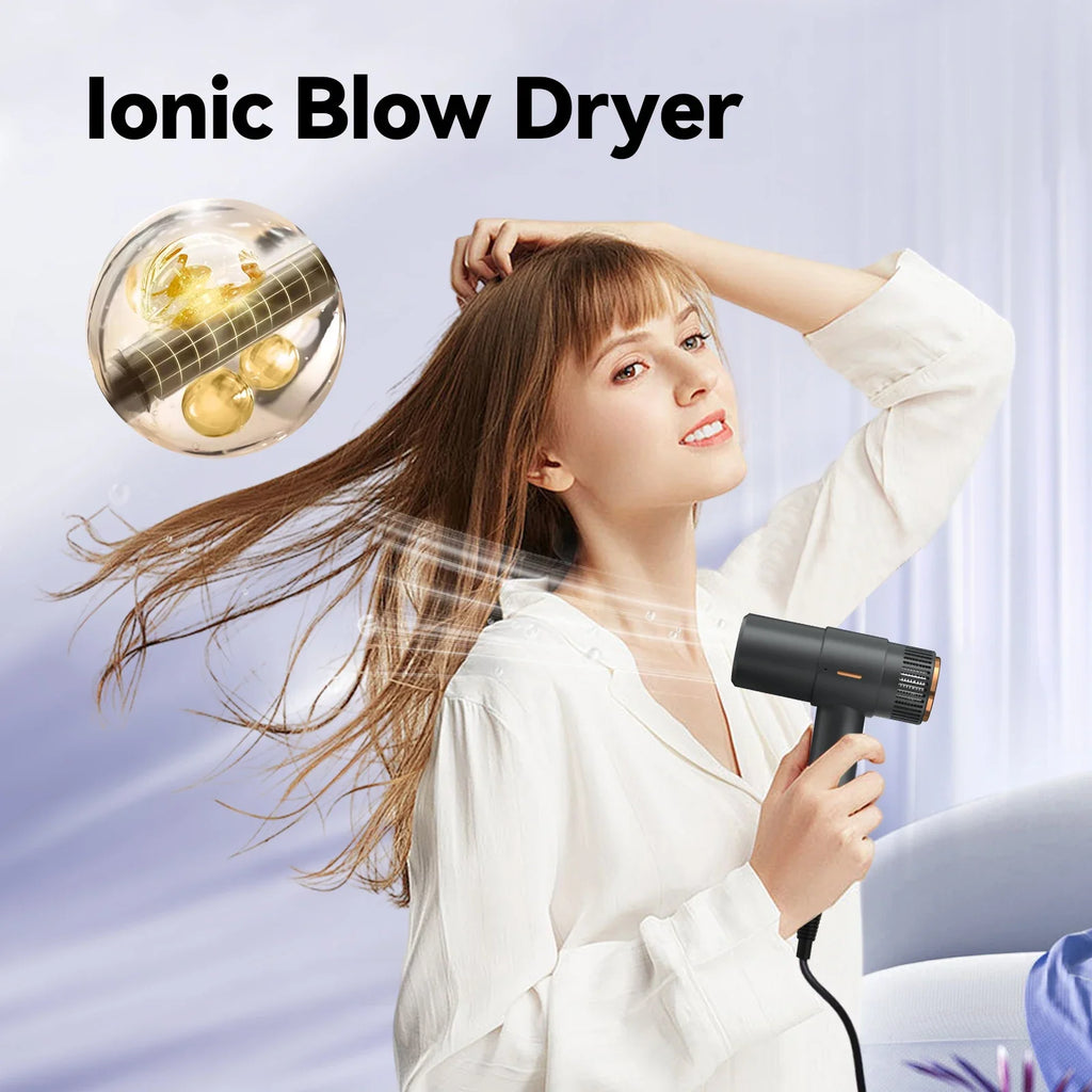 Smart Ionic High-Speed Hair Dryer with LCD – 110,000 RPM