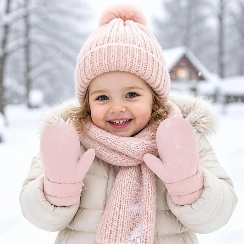 Toddler Waterproof Snow Mittens Fleece Lined | Ages 2–6