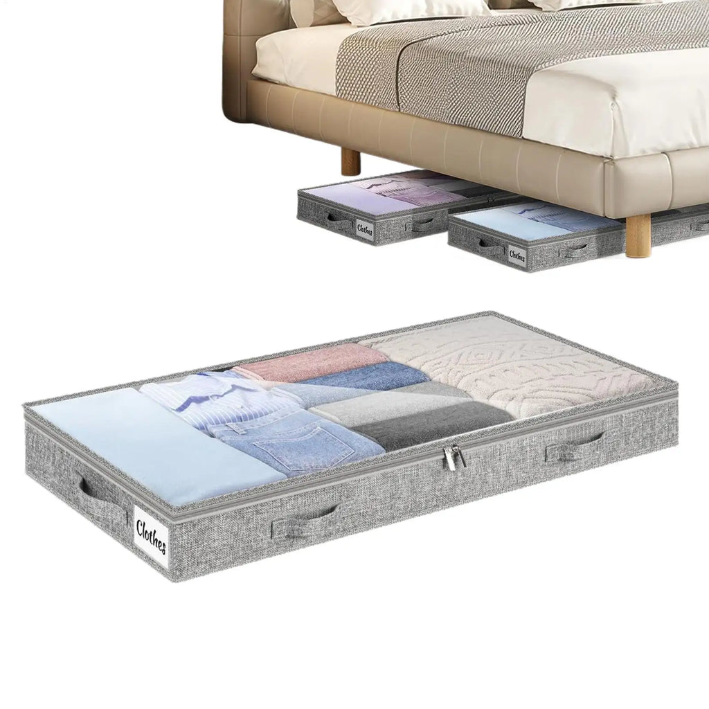 Large Foldable Under Bed Storage Bag with Transparent Cover