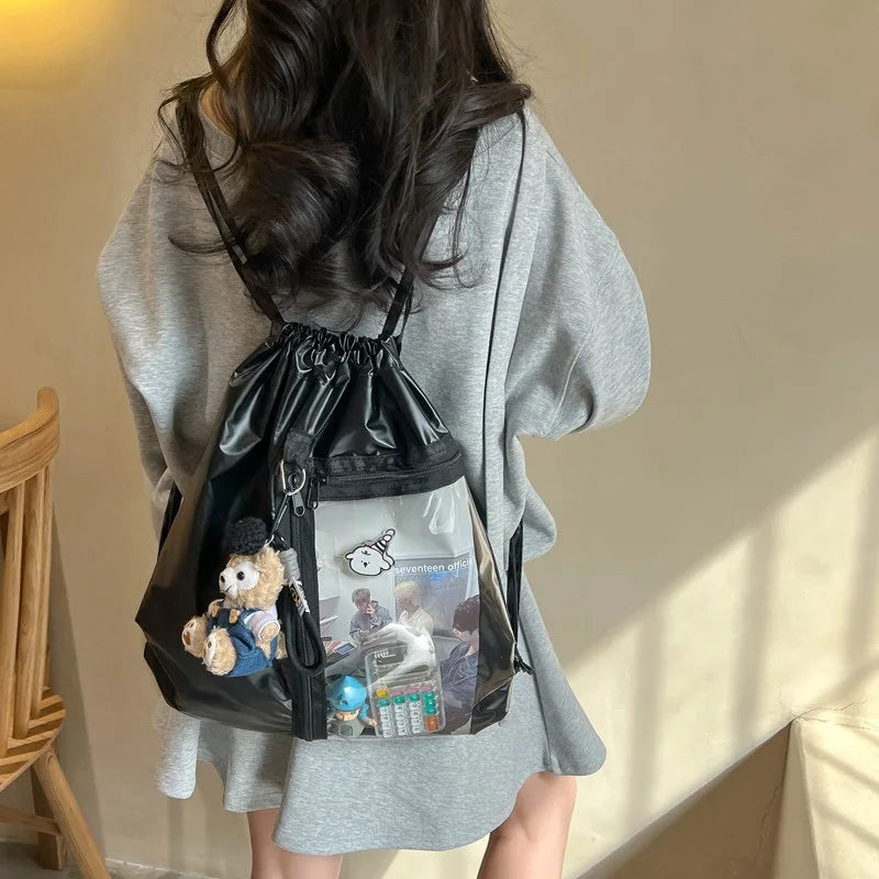 Nixie Drawstring Backpack – Lightweight Large Capacity Bag