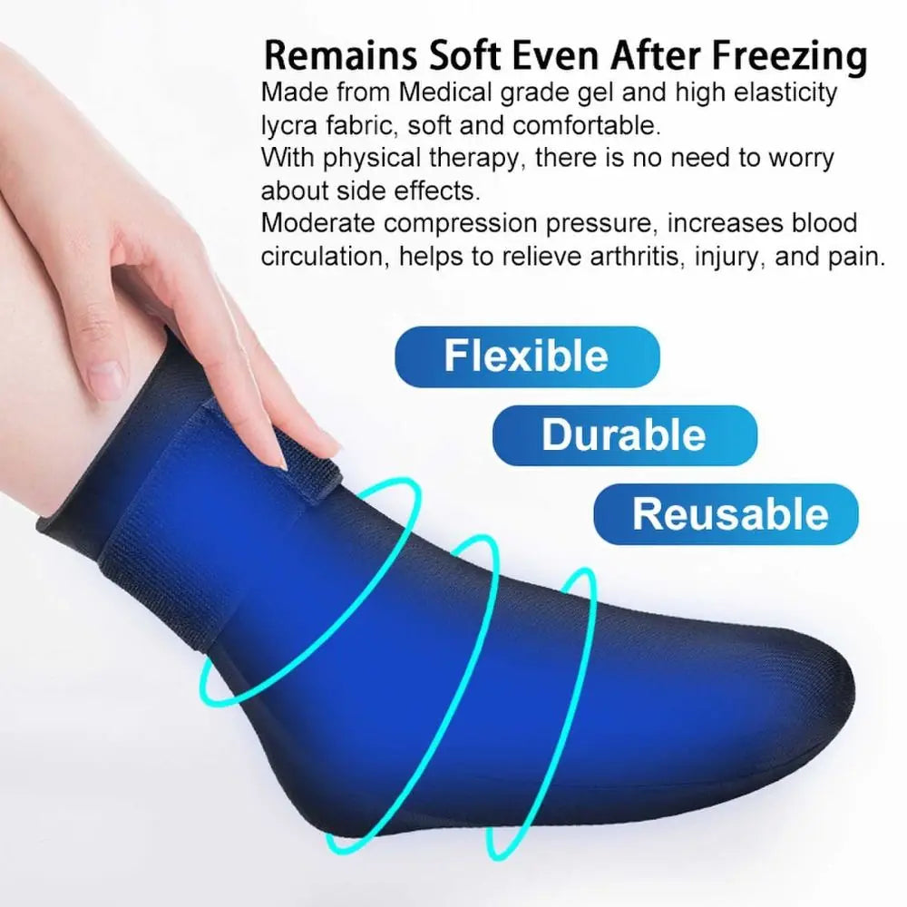 Hot Cold Gel Compression Therapy Socks – Reusable Foot Wrap