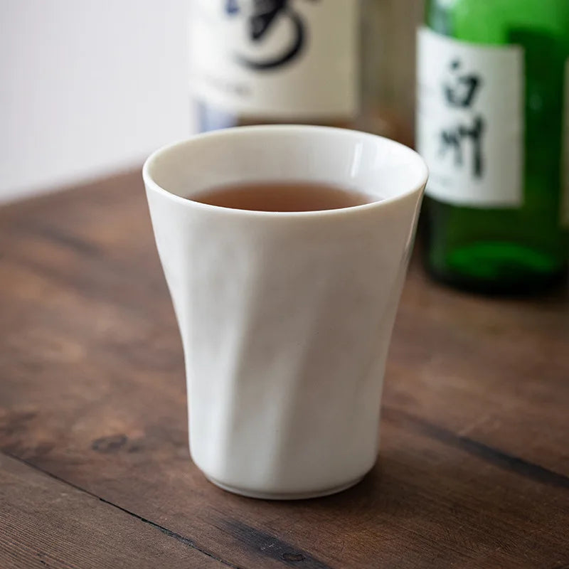 Dehua White Porcelain Coffee Cup 220ml – Ceramic Tea Mug