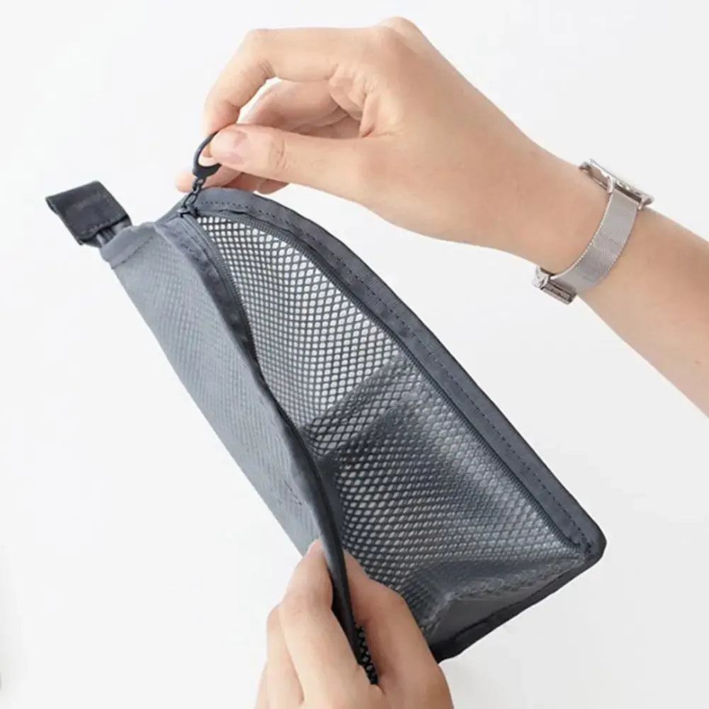 Standing Mesh Toiletry Bag – Travel Cosmetic Organizer