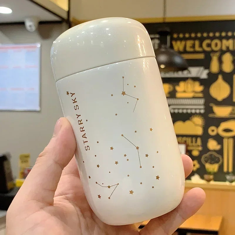 Starry Sky 200ml Mini Vacuum Flask – Leakproof Steel Thermos