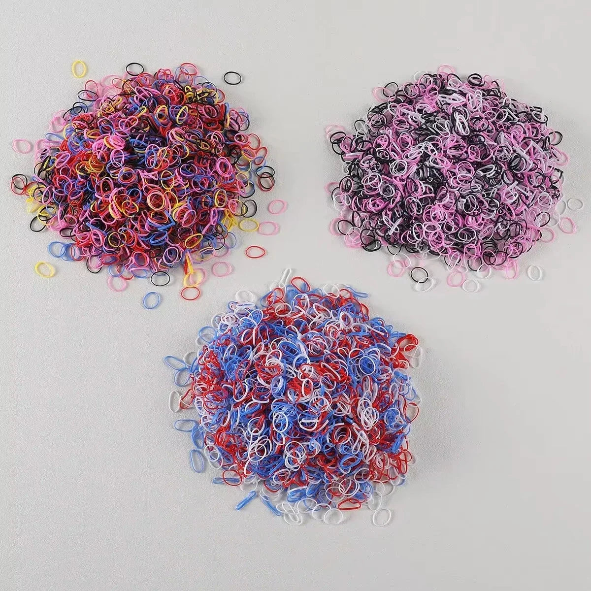 1500 Pcs Colorful Rubber Hair Ties for Girls & Kids Ponytail