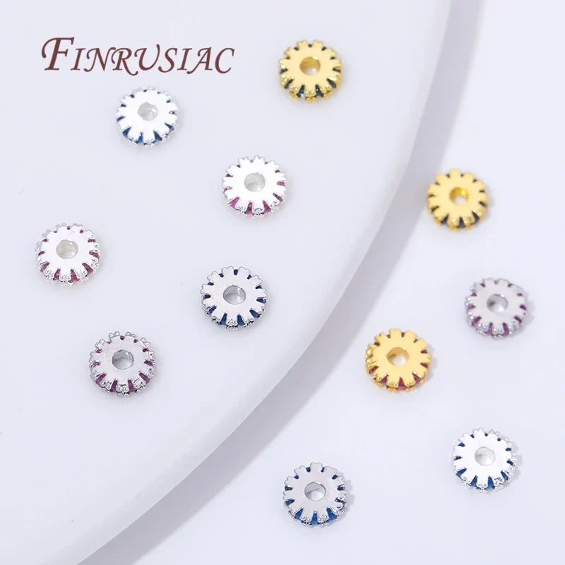 5mm 18K Gold Plated Brass Spacer Beads for Jewelry Making