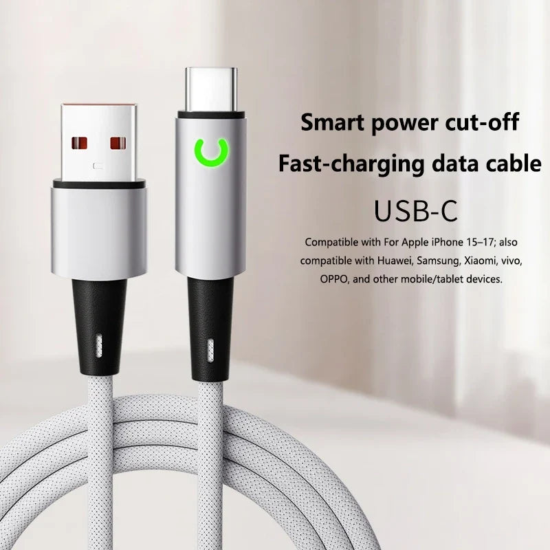 PD 240W Dual USB-C Fast Charging Cable – 6A Nylon Braided