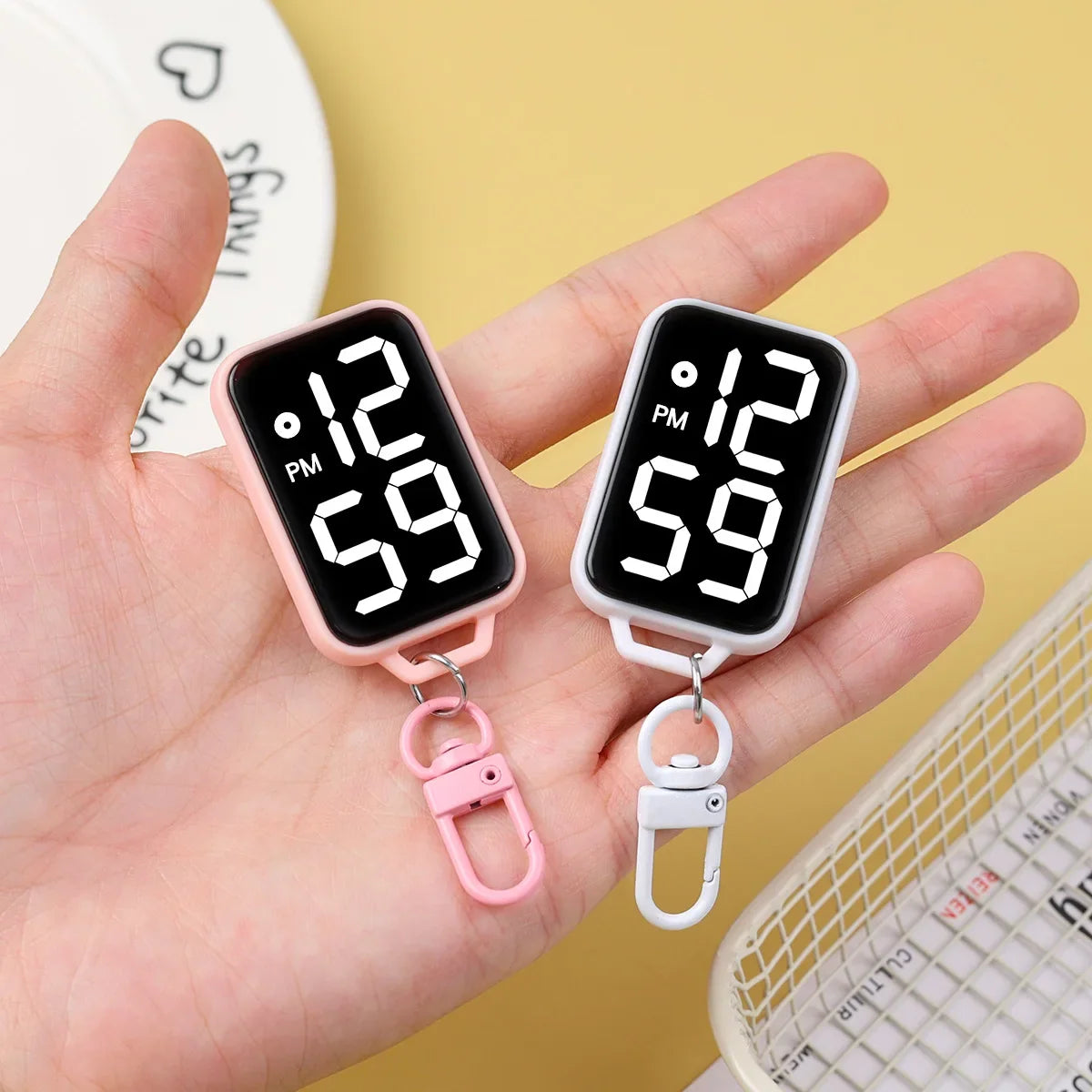 LED Digital Keychain Pocket Watch – Student Gift Timepiece