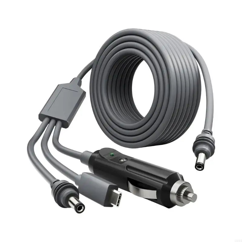 USB-C Vehicle Outlet 3-in-1 Power Splitter Cable | Travel Setup