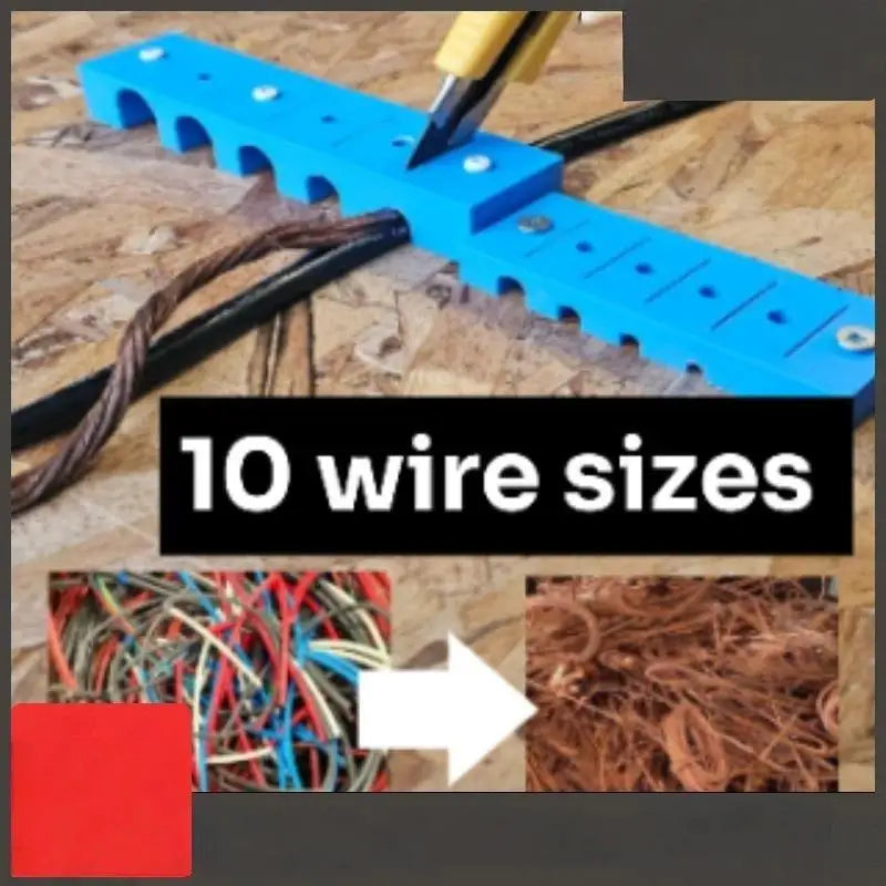 10-Size Wire Stripping Jig – 3D Printed Cable Stripper Tool