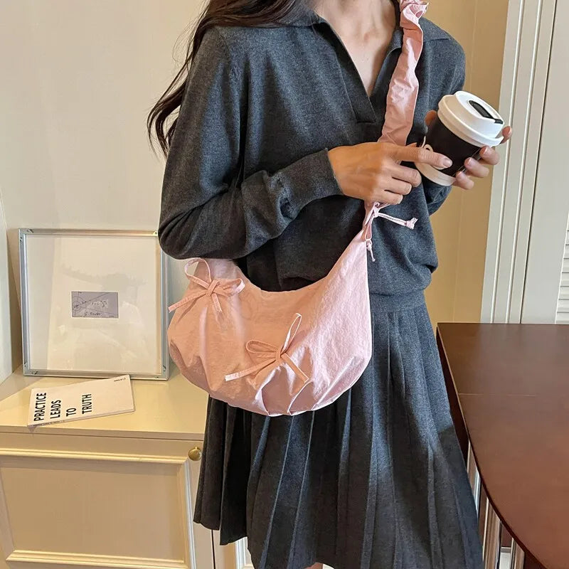 Nylon Crossbody Dumpling Bag – Large Capacity Shoulder Bag