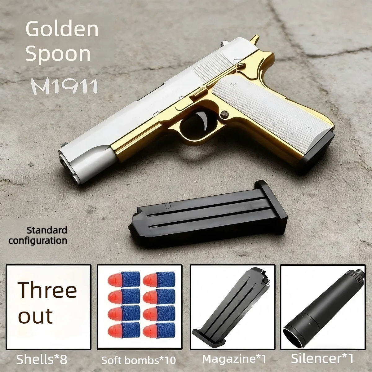 Shell Ejecting Soft Bullet Toy Pistol – Kids Outdoor Shooting