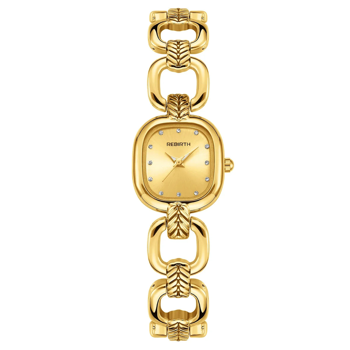 REBIRTH Women's Retro Gold Quartz Watch – Elegant Daily Wear