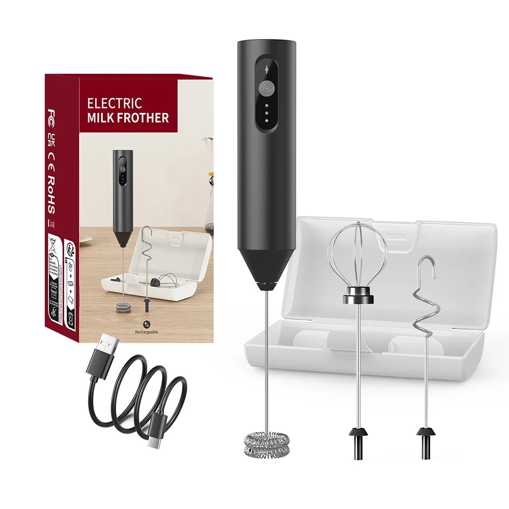 CLITON Wireless Electric Milk Frother & Portable Egg Beater