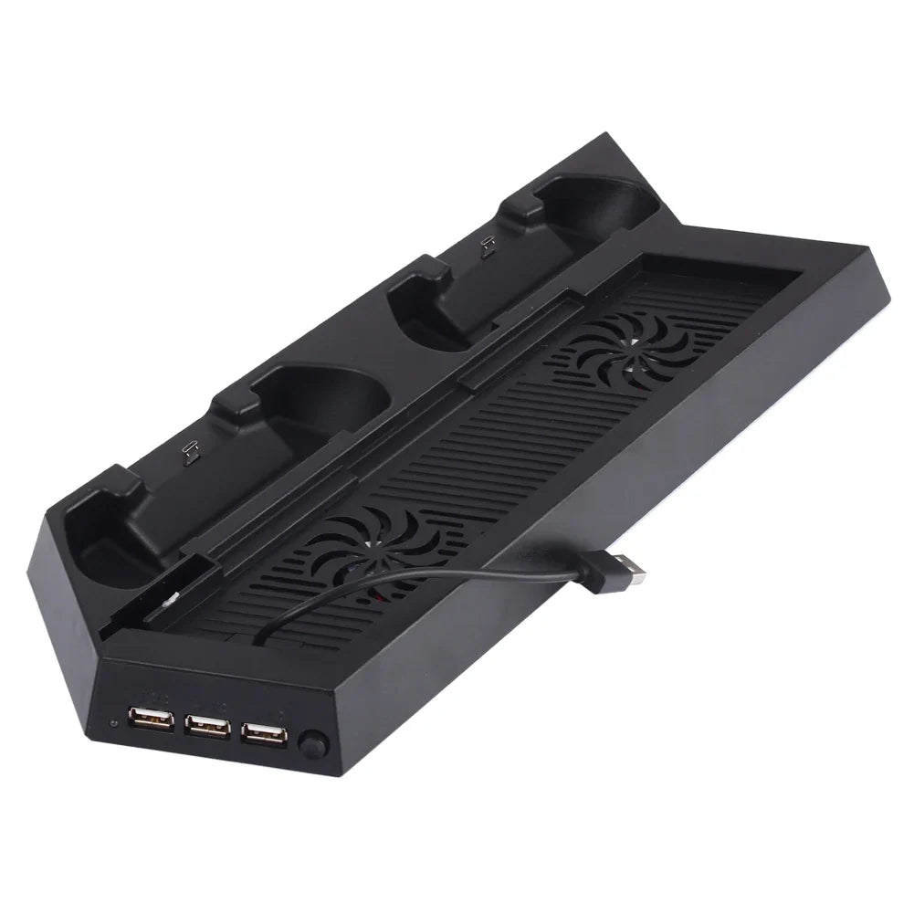 PS4 Vertical Stand Cooling Fan & Dual Controller Charging Dock