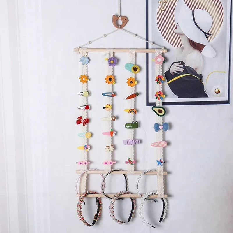 Wall-Mounted Hair Accessories Storage Rack – Clips & Headbands