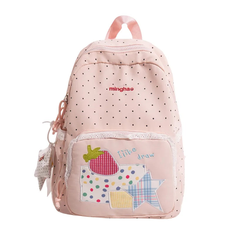 Polka Dot Backpack for Women – Large Cute School & Travel Bag