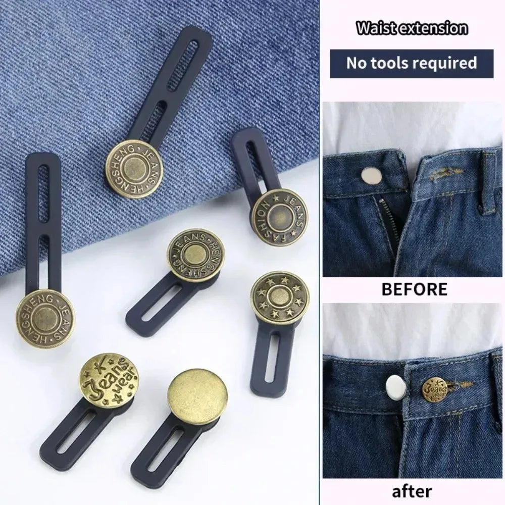 Metal Pants Waist Extender Buttons – DIY Jeans Button Kit