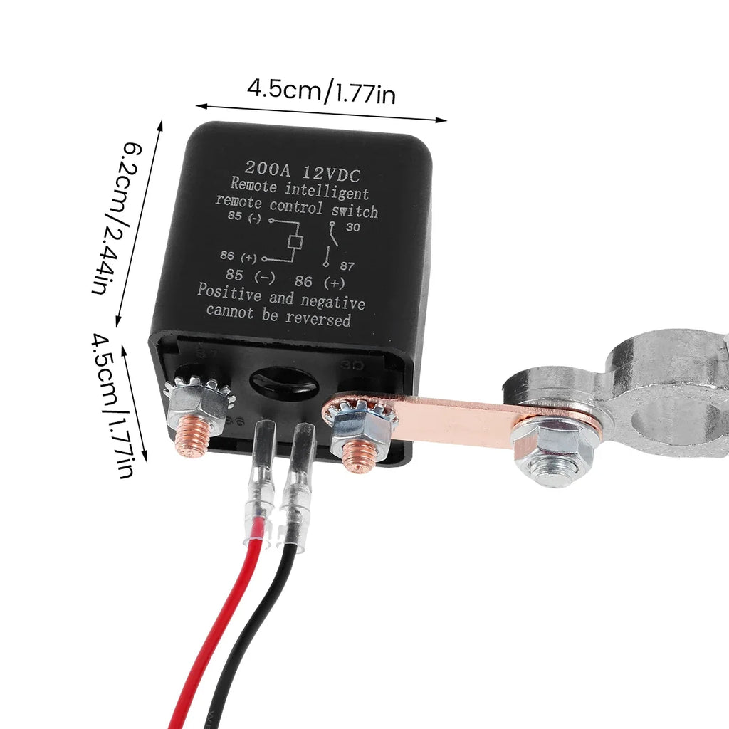 12V Remote Car Battery Disconnect Switch Isolator 200A