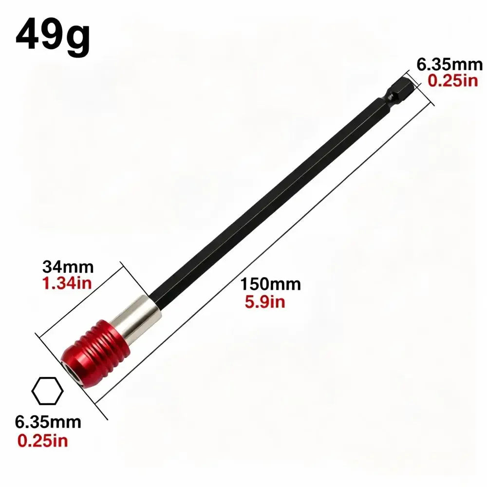 Hex Screwdriver Extension Rod Quick Release Self-Locking 300mm