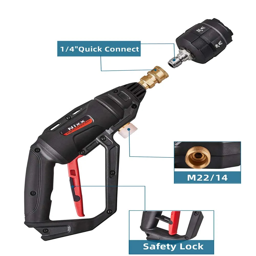 High Pressure Washer Spray Gun 5-in-1 Nozzle M22 Car Wash