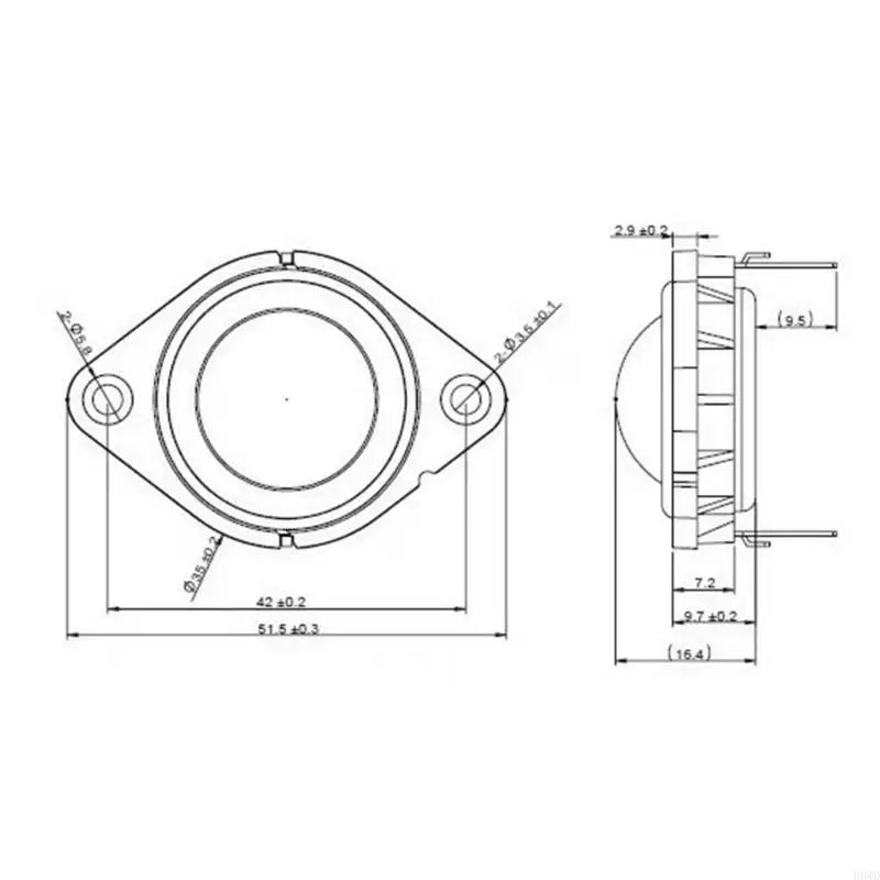 4 Ohm Silk Dome Tweeter – Clear Frame High Frequency Driver