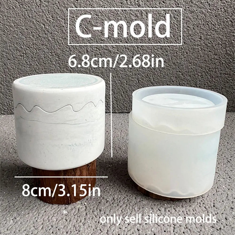 Silicone Concrete Mold Set – Constellation Candle Holder & Storage Box