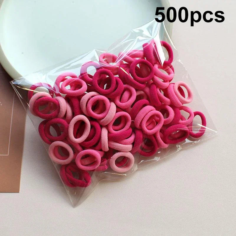 200PCS Colorful Nylon Elastic Hair Ties for Girls | Ponytail Bands