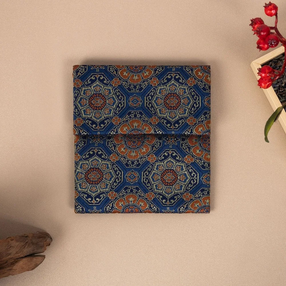 Vintage Brocade Jewelry Bag – Handmade Double Layer Pouch