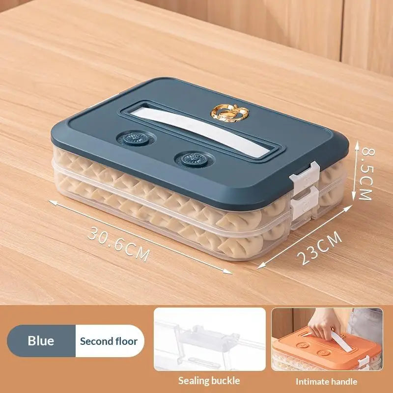 Stackable Dumpling Storage Containers with Airtight Lids 1-4 Layers
