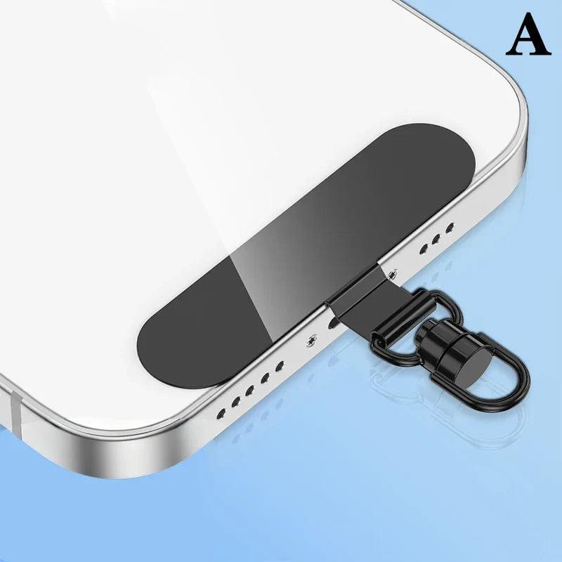 Steel Phone Lanyard Gasket Clip – Anti-Drop Metal Strap Tab