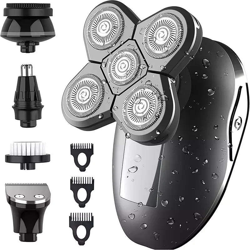 USB Rechargeable Cordless 5-in-1 Electric Foil Shaver for Men