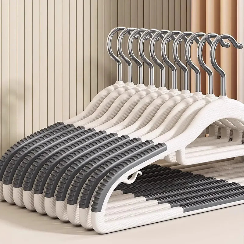 10 PCS Anti-Slip Slim Clothes Hangers | Space-Saving Closet