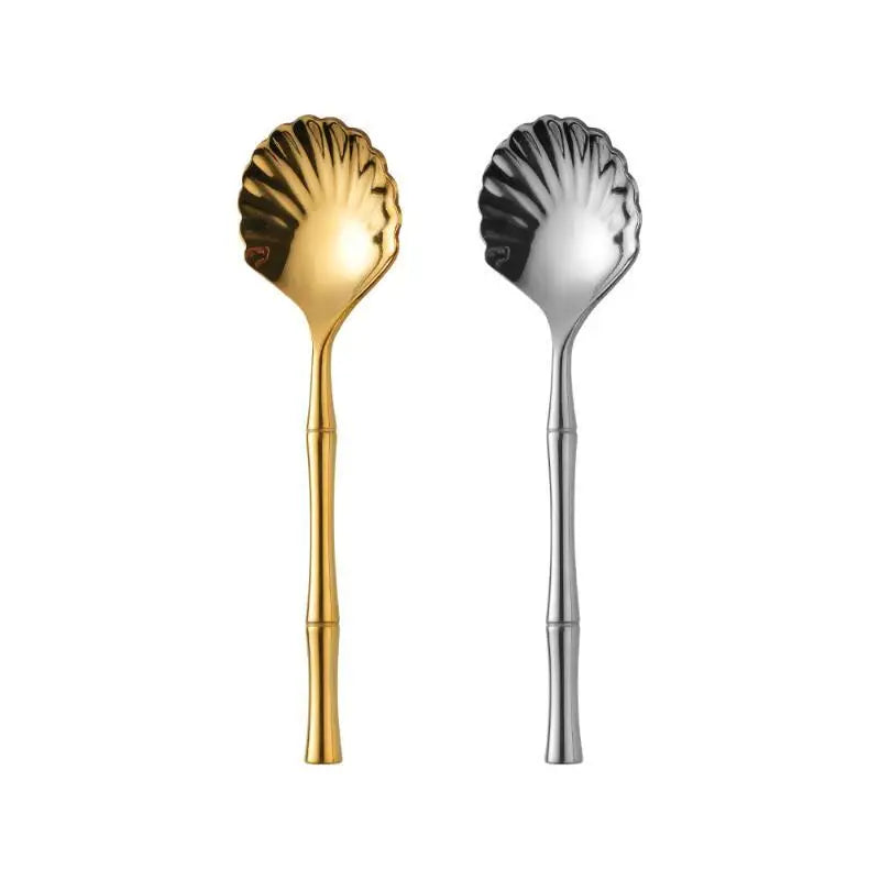 Seashell Stainless Steel Dessert Spoon – Tea & Wedding Gift
