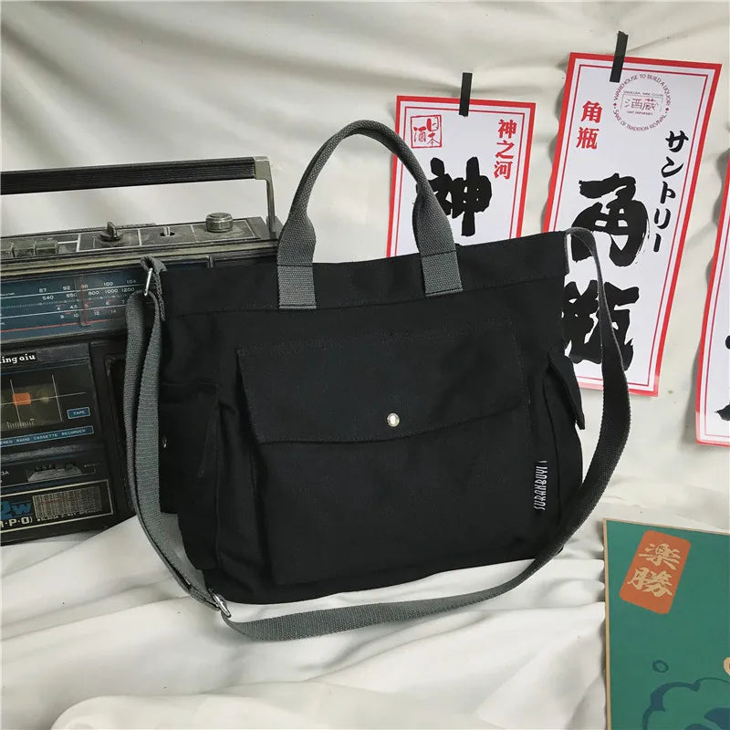 Women's Large Canvas Tote Bag – Shoulder & Messenger Bag