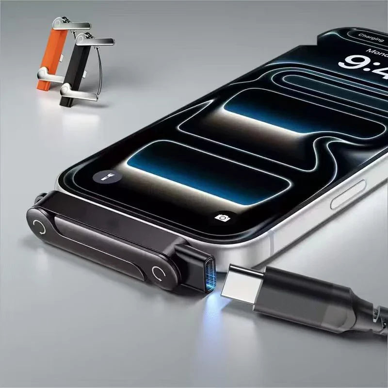 240W USB-C Fast Charging Adapter with Foldable Phone Holder