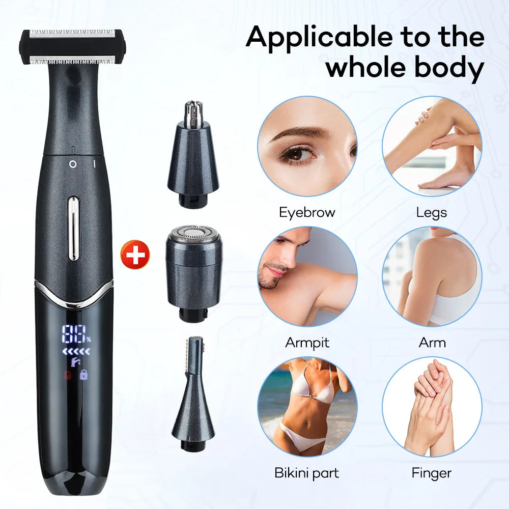 DUTRIEUX 4-in-1 Electric Trimmer – Waterproof USB Shaver