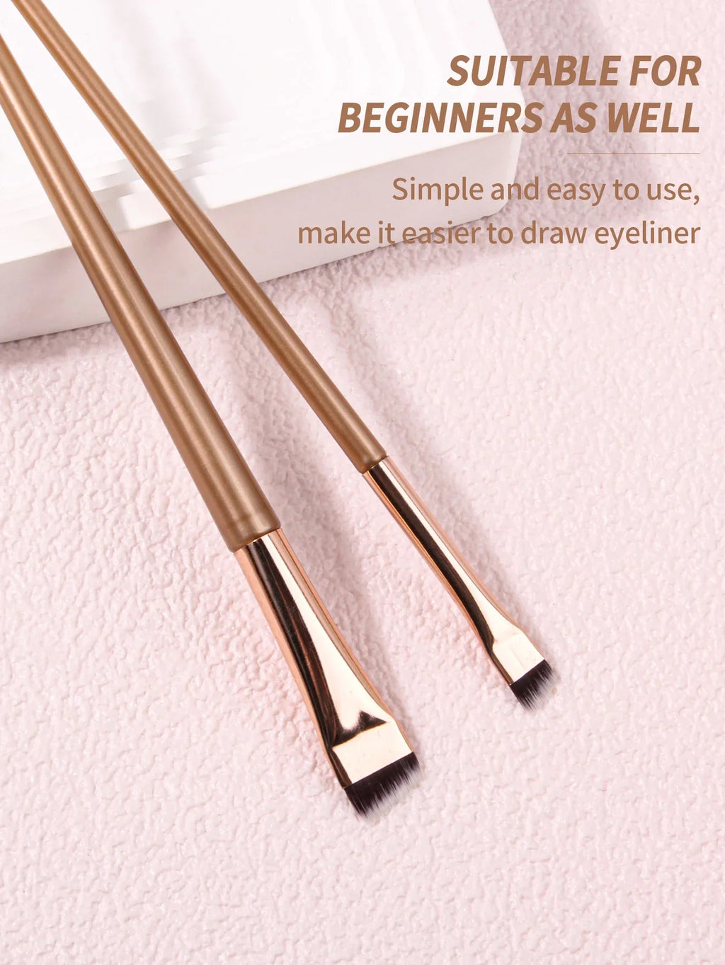 2PCS Ultra-Fine Sickle Eyeliner & Eyebrow Brush Set