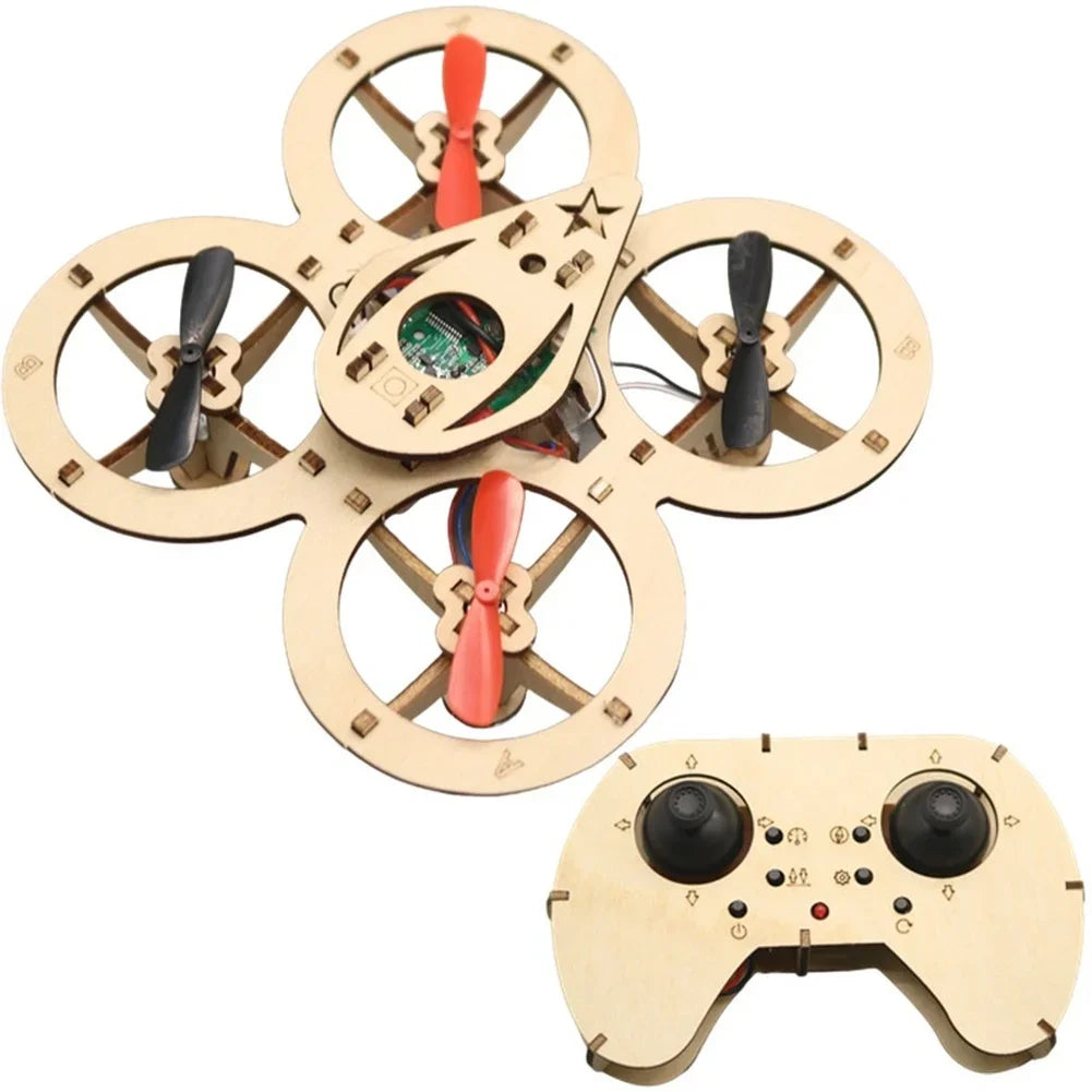 Wooden DIY RC Quadcopter Kit – Kids STEM Engineering Model