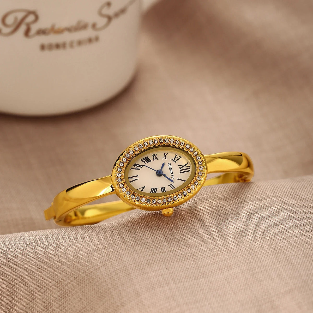 REBIRTH Retro Oval Quartz Watch – Casual Alloy Fashion Watch