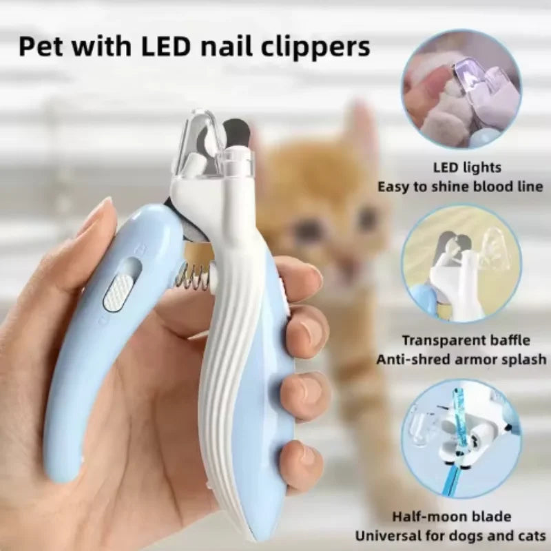 Pet Nail Clippers with LED Light – Dogs, Cats & Small Animals