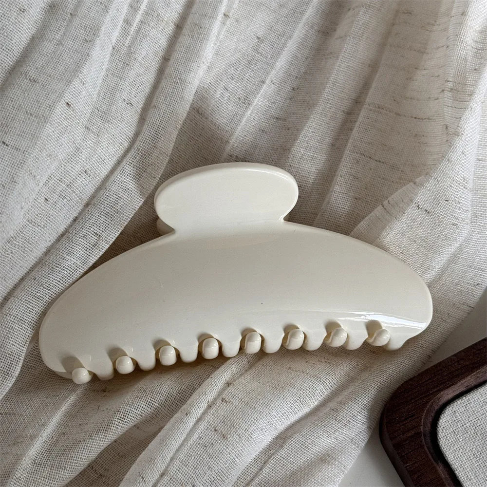 Large Acrylic Hair Claw Clip – French Semicircle Shark Clip