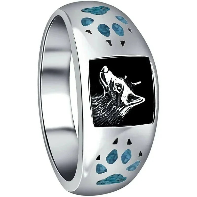 Wolf Claw Head Ring Zinc Alloy Punk Animal Style Sizes 6–11
