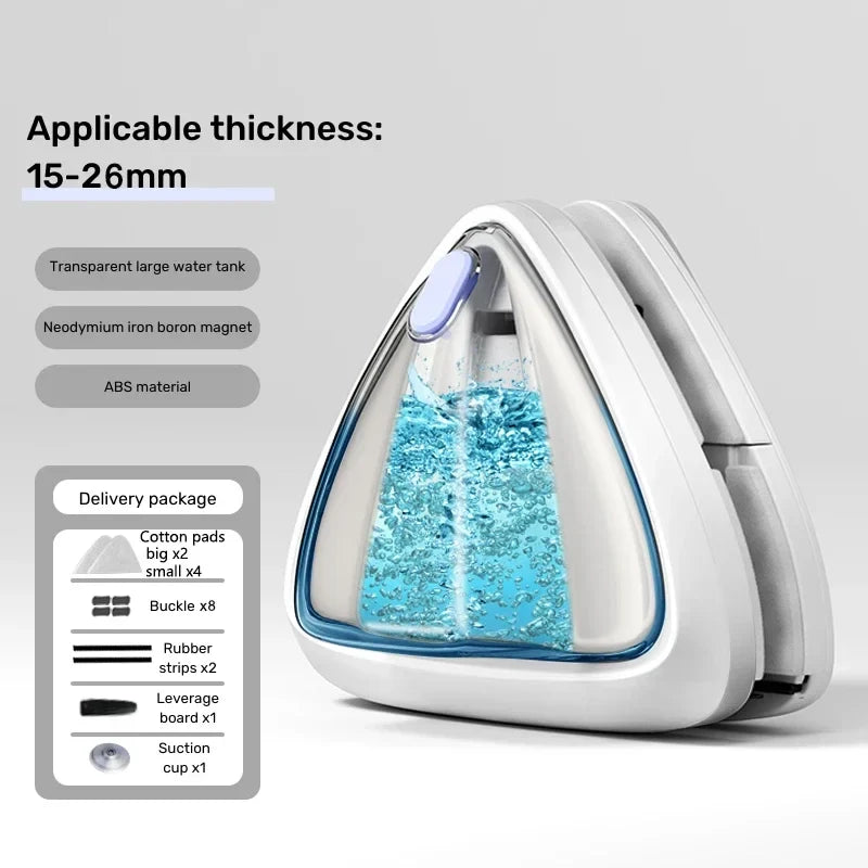 Double-Sided Magnetic Glass Cleaner – Window Wiper for Home