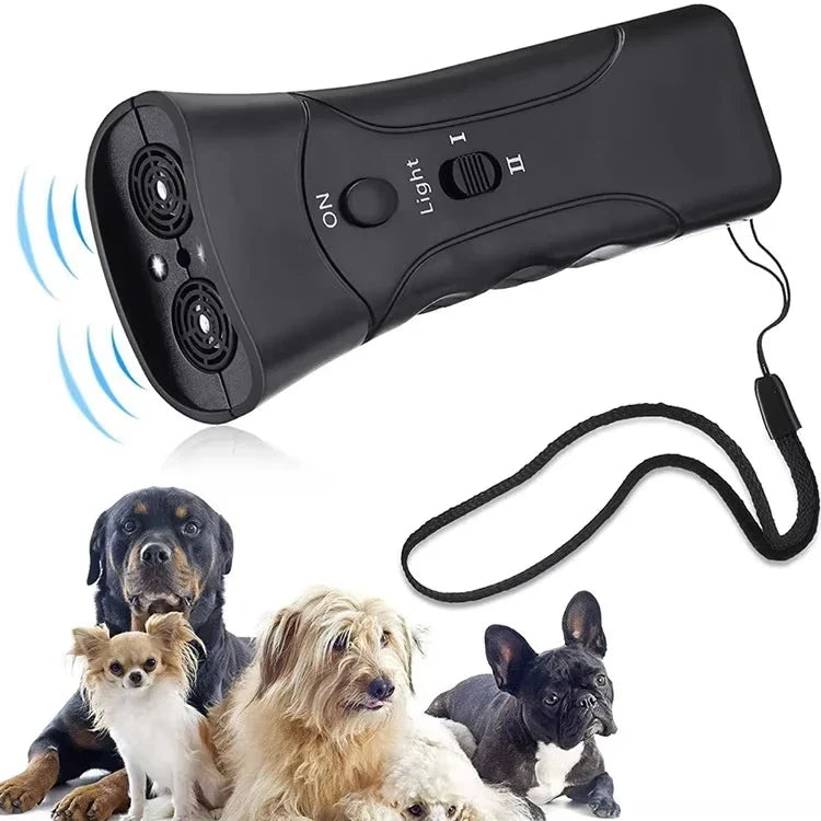 Ultrasonic Dog Bark Deterrent Training Device with LED
